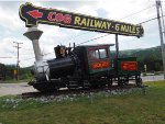 Mount Washington Cog Railway Steam Locomotive #10 - Colonel Teague - on static display at the turn-off to Marshfield Station